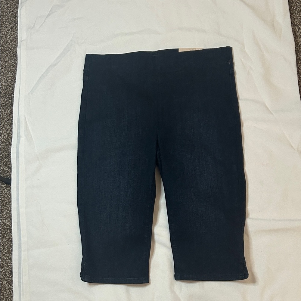 NYDJ Deep Indigo Denim Bermuda stretch Shorts